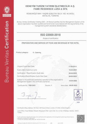 ISO 22000 Gıda Güvenliği