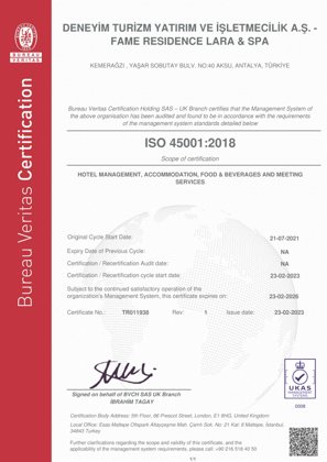 ISO 45001 İş Sağlığı ve Güvenliği
