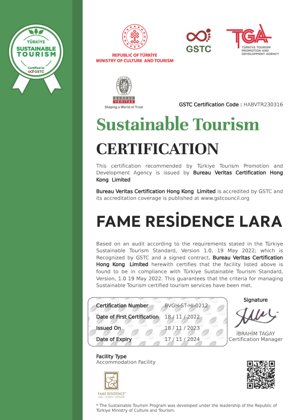 Sürdürülebilir Turizm Sertifikası