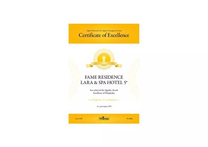 Tripadvisor Certificate of Excellence